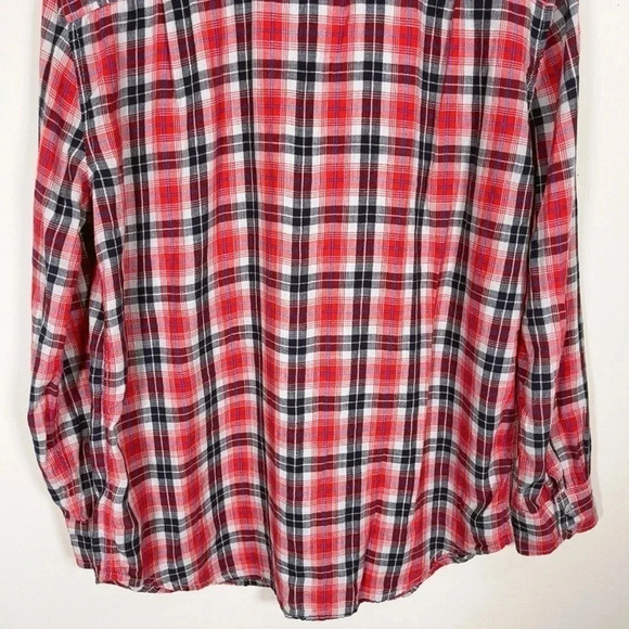 Aritzia Womens Medium Tna Boyfriend Plaid  Shirt - Picture 12 of 13
